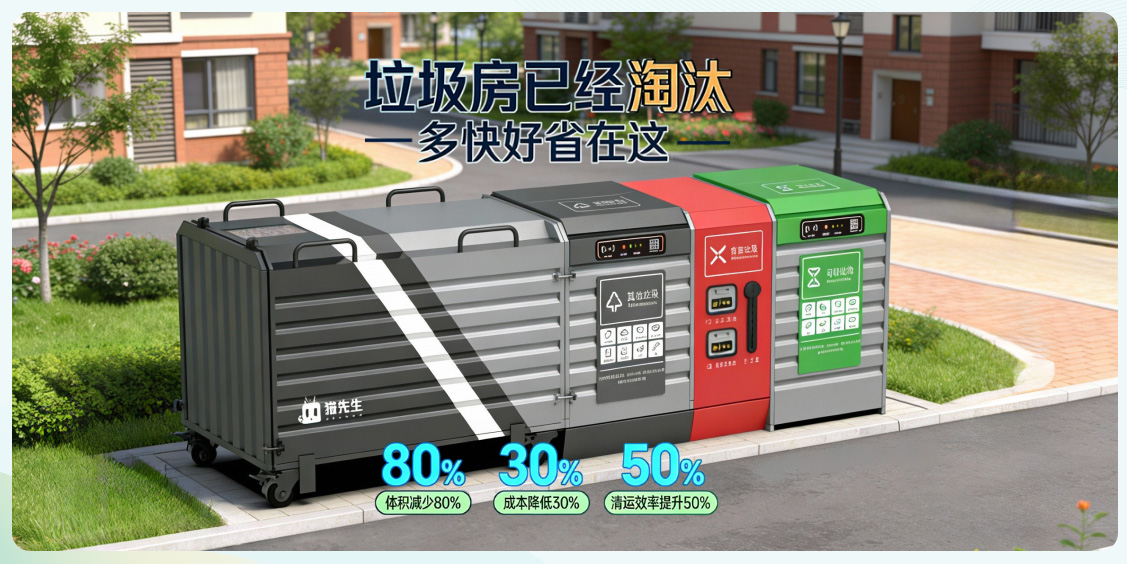 貓先生垃圾分類，垃圾分類設備廠家，垃圾房，垃圾分類房