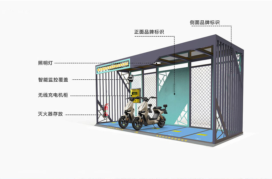 電動車無線充電樁，兩輪車無線充電，一拖六充電樁